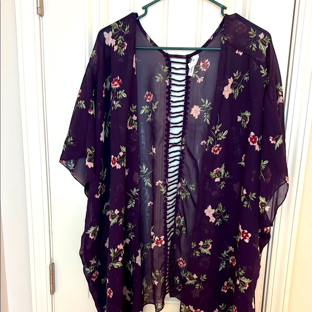 Live 4 Truth Purple Boxy Blouse with Cut Out Details
